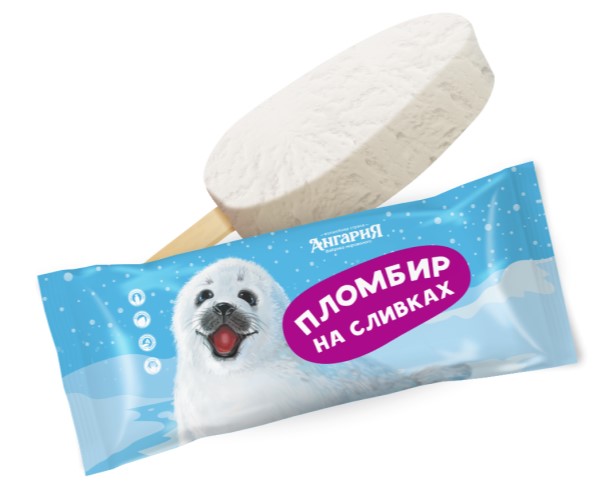 Эскимо АНГАРИЯ Пломбир на Сливках пергамент 80г БЗМЖ / интернет-магазин напитков Лоза в Улан-Удэ